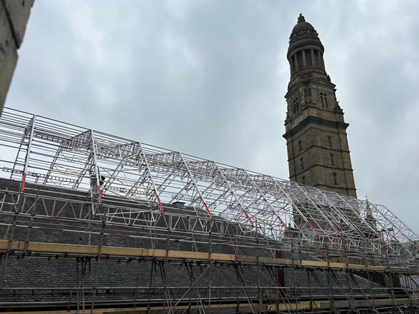 Greenock Town Hall roof works May 2024